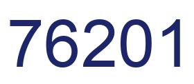 Número 76201 imagen azul
