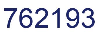 Number 762193 blue image