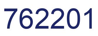 Number 762201 blue image