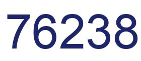 Número 76238 imagen azul
