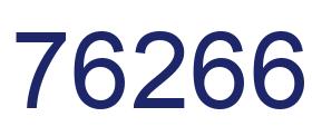 Number 76266 blue image