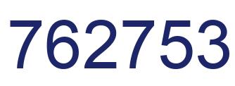 Number 762753 blue image