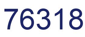 Number 76318 blue image