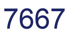 Number 7667 blue image