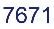 Number 7671 blue image
