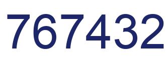 Number 767432 blue image