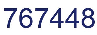 Number 767448 blue image