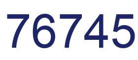 Número 76745 imagen azul