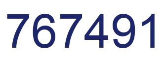 Number 767491 blue image