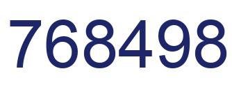 Number 768498 blue image