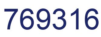 Number 769316 blue image