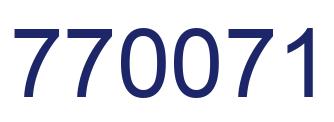 Number 770071 blue image