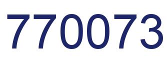 Number 770073 blue image