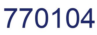 Número 770104 imagen azul