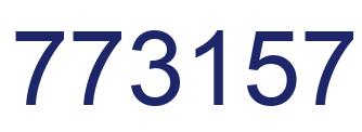 Number 773157 blue image