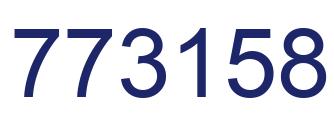 Number 773158 blue image