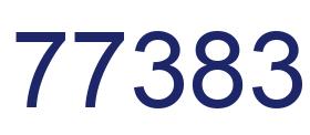 Number 77383 blue image