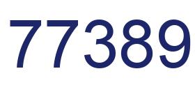 Number 77389 blue image