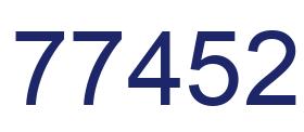 Número 77452 imagen azul