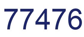 Número 77476 imagen azul