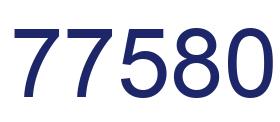Number 77580 blue image