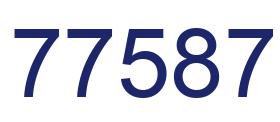 Número 77587 imagen azul