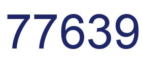 Number 77639 blue image