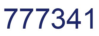 Número 777341 imagen azul