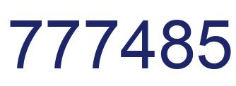 Number 777485 blue image