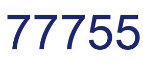 Number 77755 blue image