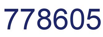 Number 778605 blue image