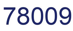Number 78009 blue image