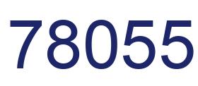Número 78055 imagen azul