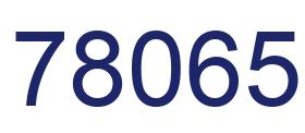 Number 78065 blue image