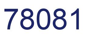 Número 78081 imagen azul