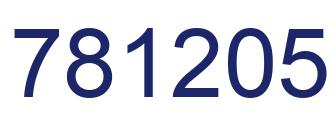 Number 781205 blue image