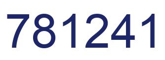 Number 781241 blue image