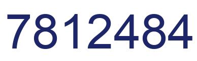 Número 7812484 imagen azul