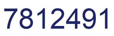 Number 7812491 blue image