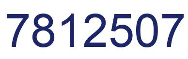 Number 7812507 blue image