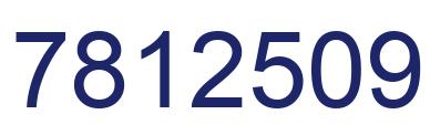 Number 7812509 blue image