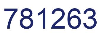 Number 781263 blue image