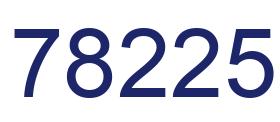 Number 78225 blue image