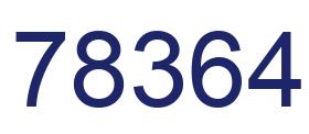 Number 78364 blue image