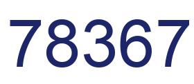 Number 78367 blue image