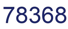 Number 78368 blue image