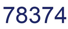 Number 78374 blue image