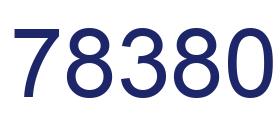 Number 78380 blue image
