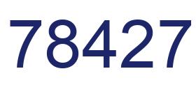 Number 78427 blue image