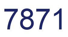 Número 7871 imagen azul